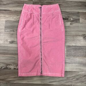 Free People We the Free I Want it All Corduroy Midi Skirt in Pink Size 29